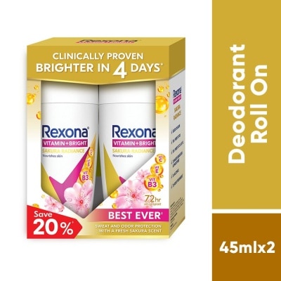 REXONA Sakura Radiance Roll On 2X45ml