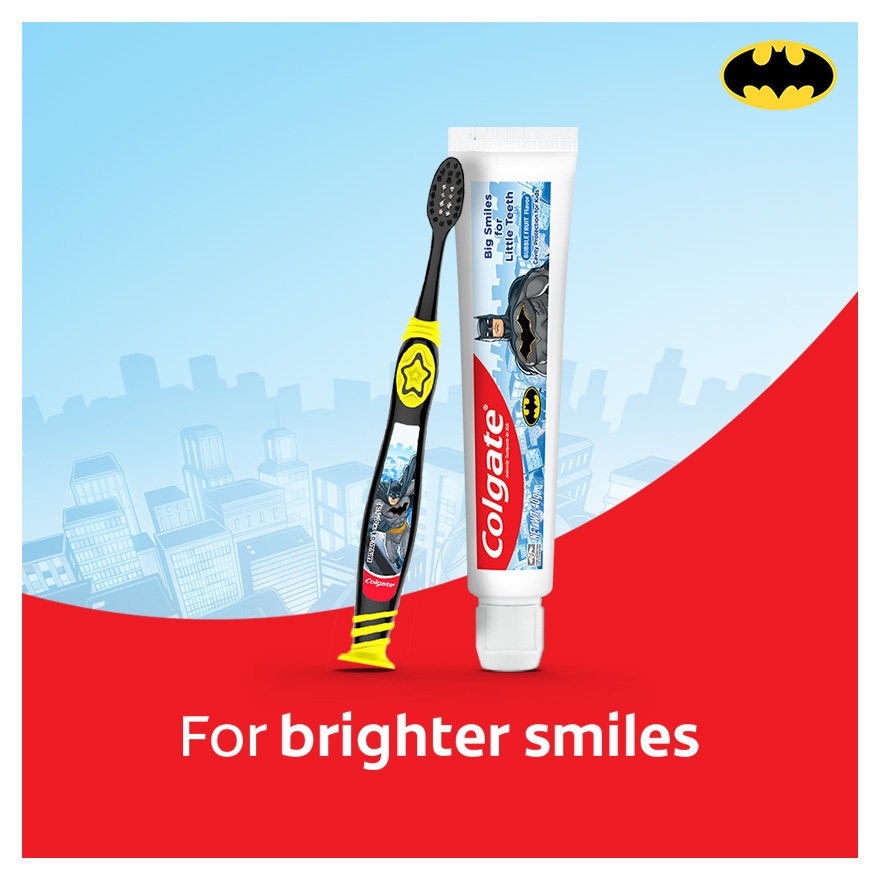 Colgate Kids Batman Smiles Toothbrush 6+ Years image