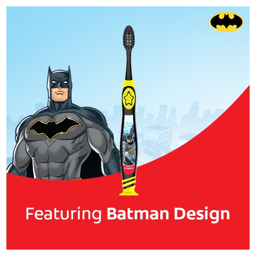 Colgate Kids Batman Smiles Toothbrush 6+ Years image