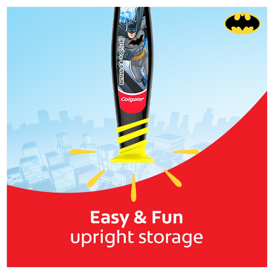 Colgate Kids Batman Smiles Toothbrush 6+ Years image