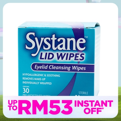 SYSTANE Alcon Lid Wipes 30's (Eyelid Cleansing Wipes)