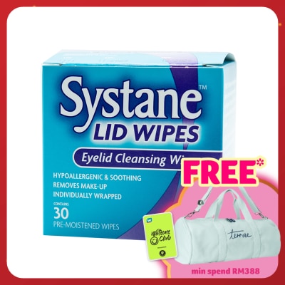 SYSTANE Alcon Lid Wipes 30's (Eyelid Cleansing Wipes)