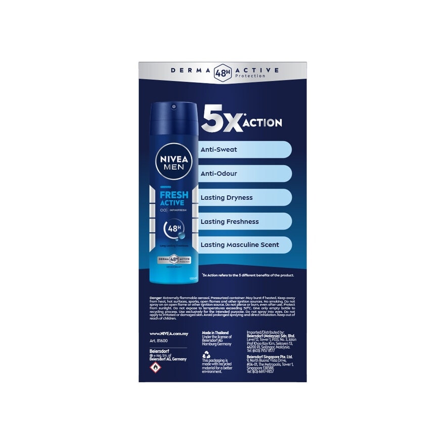 Deodorant Fresh Spray Twin Pack 2x150ml
