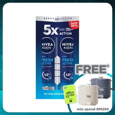 NIVEA FOR MEN Deodorant Fresh Spray Twin Pack 2x150ml