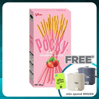 POCKY Strawberry Cream Covered Biscuit Sticks 38g