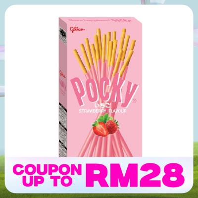 POCKY Strawberry Cream Covered Biscuit Sticks 38g