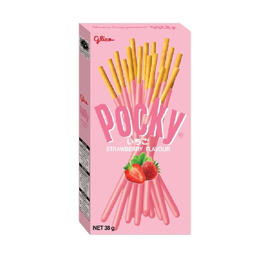 Strawberry Cream Covered Biscuit Sticks 38g