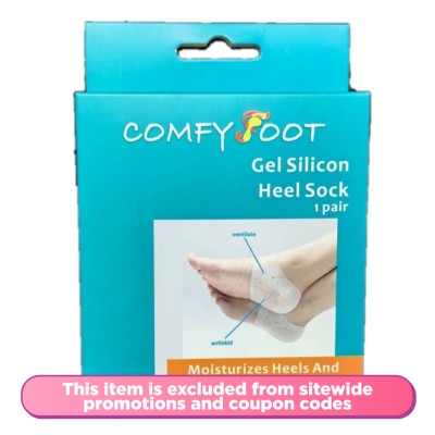 COMFY FOOT Gel Silicon Heel Sock 1 Pair 1's