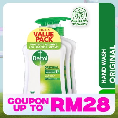 DETTOL Hand Wash Value Pack Original 250g x3