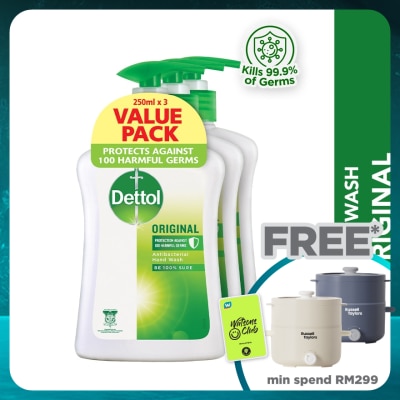 DETTOL Hand Wash Value Pack Original 250g x3