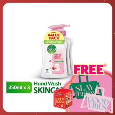 DETTOL Hand Soap Skincare 250ML (2+1 Pack)