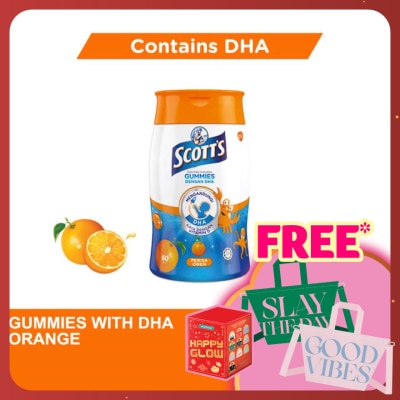 SCOTT'S DHA Omega 3 Gummies Orange Brain Support 60S