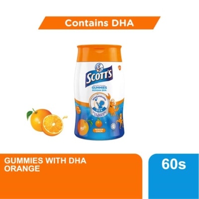 SCOTT'S DHA Omega 3 Gummies Orange Brain Support 60S