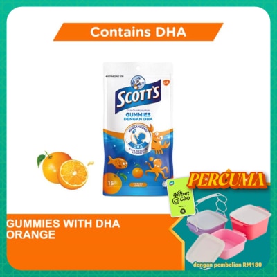 SCOTT'S - DHA Omega 3 Gummies Orange Brain Support 15S
