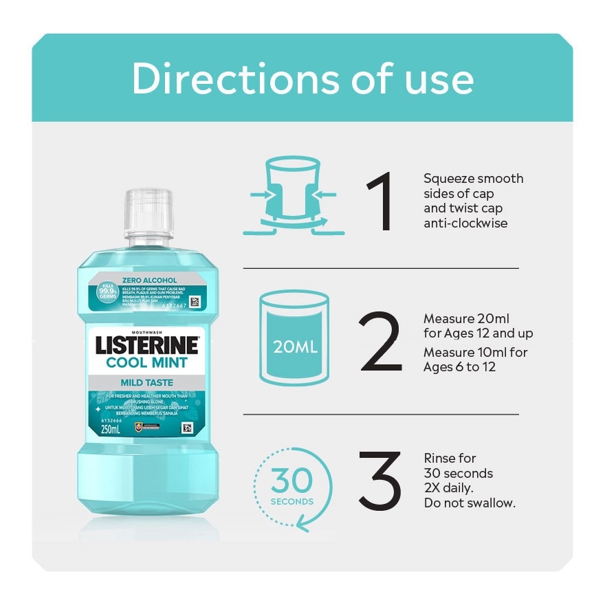 Listerine Cool Mint Mild Taste 250ml
