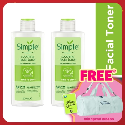 SIMPLE Kind to Skin Soothing Toner 200ml Twin Pack