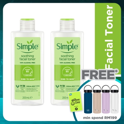 SIMPLE Kind to Skin Soothing Toner 200ml Twin Pack