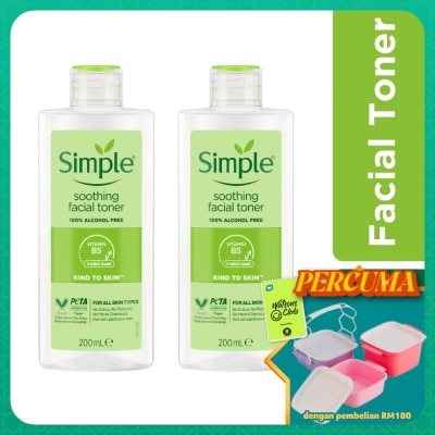 SIMPLE - Kind to Skin Soothing Toner 200ml Twin Pack