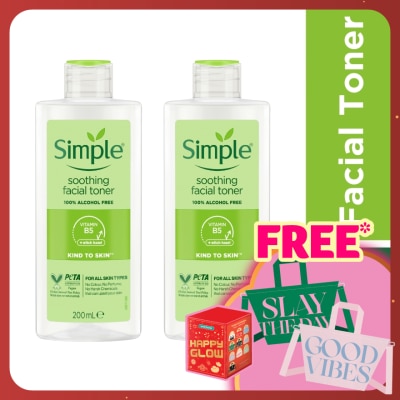 SIMPLE Kind to Skin Soothing Toner 200ml Twin Pack