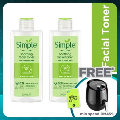 SIMPLE Kind to Skin Soothing Toner 200ml Twin Pack