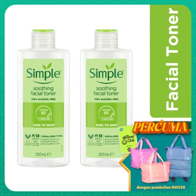 SIMPLE Kind to Skin Soothing Toner 200ml Twin Pack
