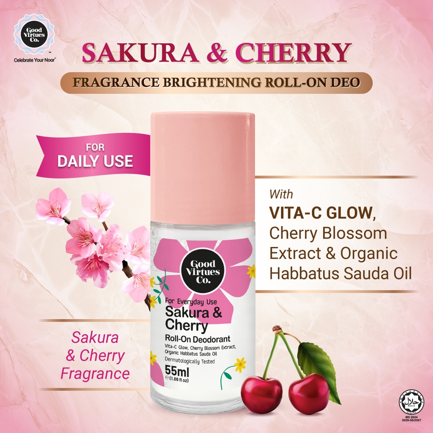 Sakura & Cherry Roll On Deo (Everyday Use) 55ml image