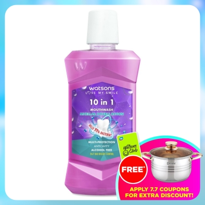 WATSONS - 10 in 1 Mouth Wash 500ml (Alchohol Free)