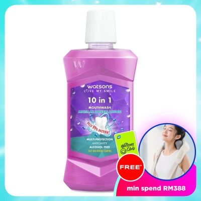 WATSONS - 10 in 1 Mouth Wash 500ml (Alchohol Free)
