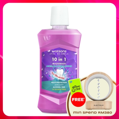 WATSONS - 10 in 1 Mouth Wash 500ml (Alchohol Free)
