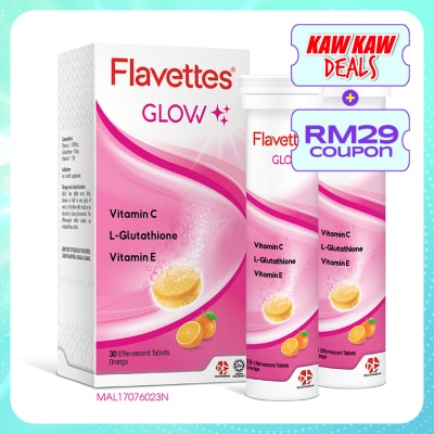 FLAVETTES Effervescent Vitamin C Glow 30s