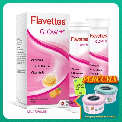 FLAVETTES Effervescent Vitamin C Glow 30s