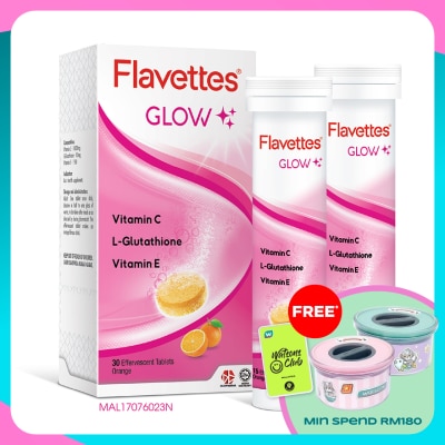 FLAVETTES Effervescent Vitamin C Glow 30s