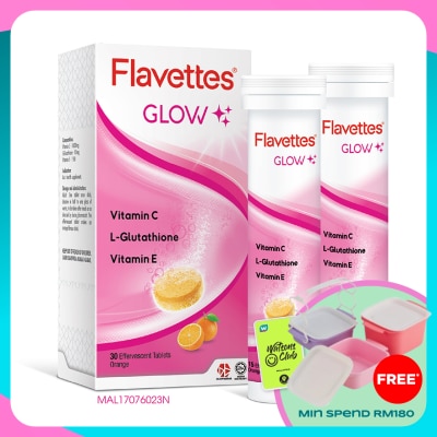 FLAVETTES Effervescent Vitamin C Glow 30s