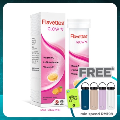 FLAVETTES Effervescent Vitamin C Glow 15's
