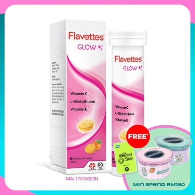 FLAVETTES Effervescent Vitamin C Glow 15's
