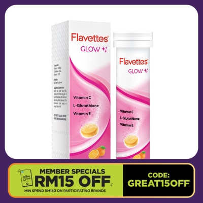 FLAVETTES Effervescent Vitamin C Glow 15's