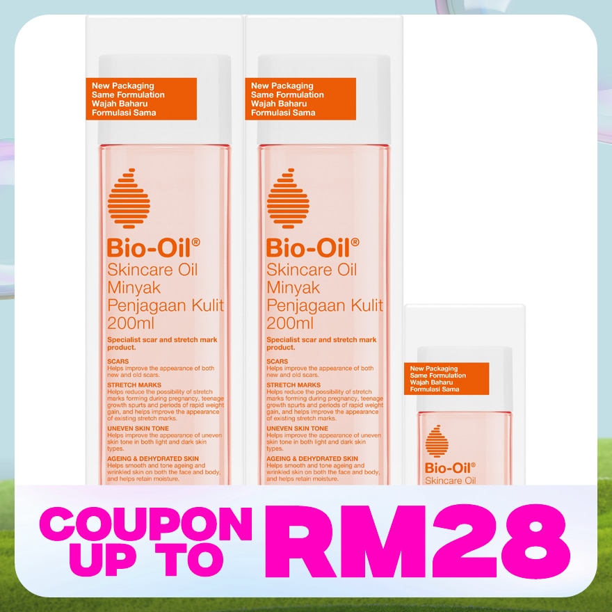BIO OIL Skin Oil 200ml x 2 + 25ml
