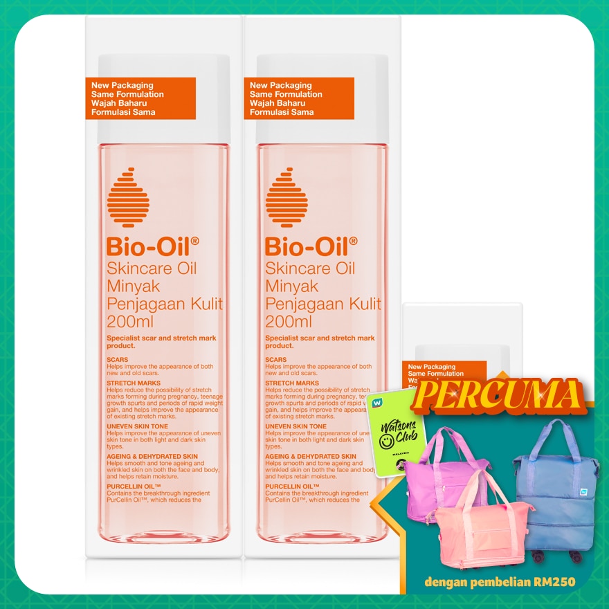 BIO OIL Skin Oil 200ml x 2 + 25ml