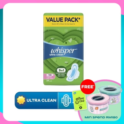 WHISPER Ultra Normal Day Wings 24cm 34s