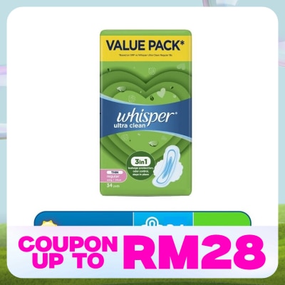 WHISPER Ultra Normal Day Wings 24cm 34s