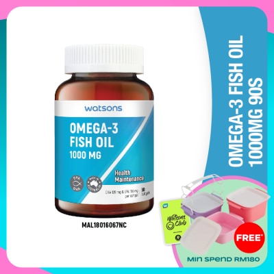 WATSONS Omega 3 Fish Oil 1000mg 90's