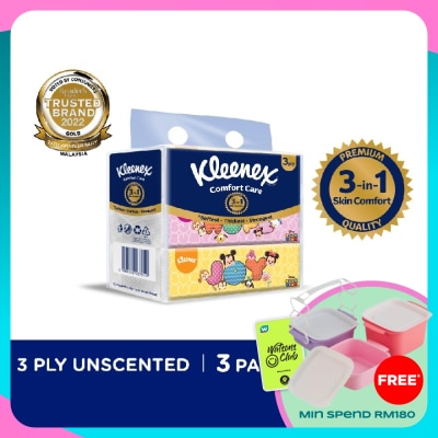 KLEENEX Facial Tissue Soft Box Disney Tsum Tsum 3Ply (3x100s)