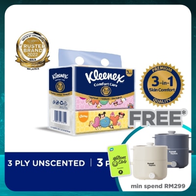 KLEENEX Facial Tissue Soft Box Disney Tsum Tsum 3Ply (3x100s)