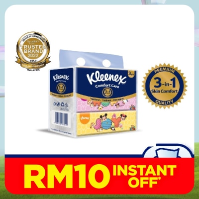 KLEENEX Facial Tissue Soft Box Disney Tsum Tsum 3Ply (3x100s)