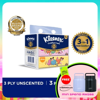 KLEENEX - Facial Tissue Soft Box Disney Tsum Tsum 3Ply (3x100s)