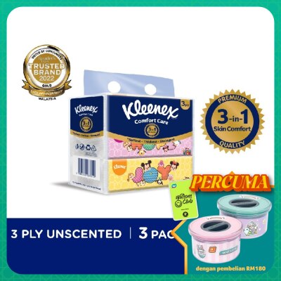 KLEENEX Facial Tissue Soft Box Disney Tsum Tsum 3Ply (3x100s)