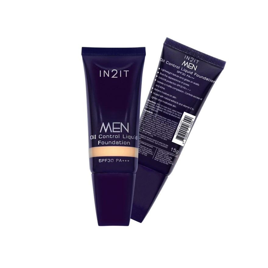 Men Oil Control Liquid Foundation SPF30 PA+++ Sand MOQM101