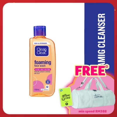 CLEAN & CLEAR Foaming Face Wash 100ml (Oil Free)
