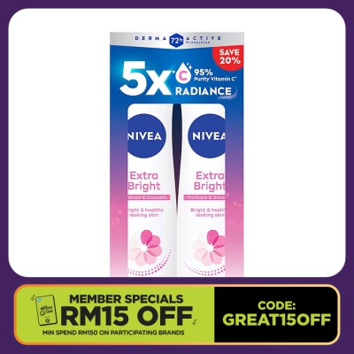 NIVEA Deodorant  Extra Bright Spray TWP 2x150ml