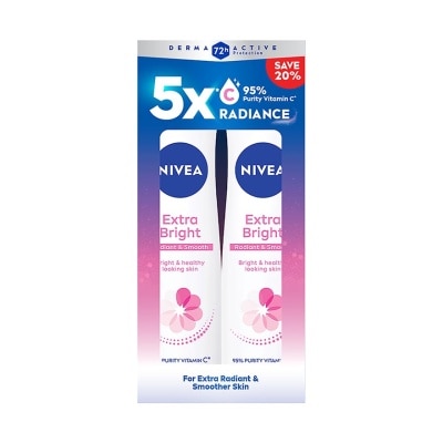 NIVEA Deodorant  Extra Bright Spray TWP 2x150ml